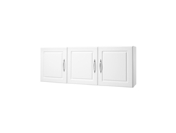 Mueble lavadero de pared con 3 puertas y estantes regulables, 137x51cm, blanco, Tekmaquinas