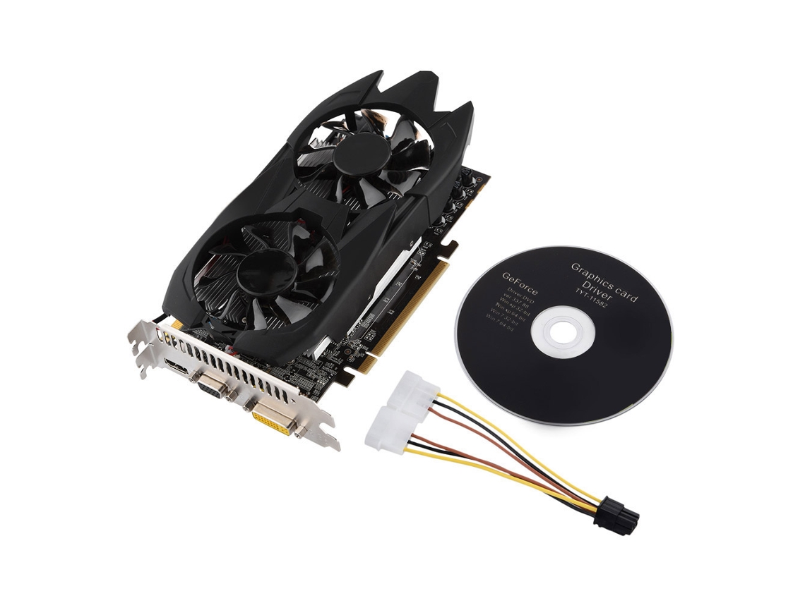 Tarjeta Gráfica De Juego Gddr5 4gb 128bit Con Dos Ventiladores De Refrigeración Para Pc De Escritorio
