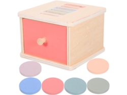 Caja Clasificadora De Colores: Caja De Monedas De Madera Montessori