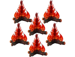 6 Piezas De Fuegos Artificiales Decorativos De Papel 3d Para Fiestas De Camping, Navidad Y Pascua.