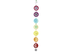 Atrapasueños Chakra con prismas de cristal de 40 mm, ideal para candelabros, hecho a mano, arcoíris, Feng Shui, para pared o coche.