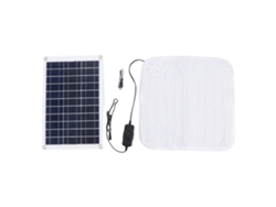 Panel solar monocristalino portátil con manta térmica de 50 W y engranajes ajustables para senderismo, camping y barbacoas al aire libre.