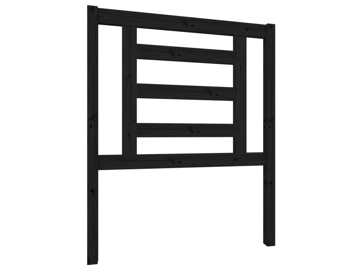Maison Exclusive - Cabecero De Cama Madera Maciza De Pino Negro 81x4x100 Cm