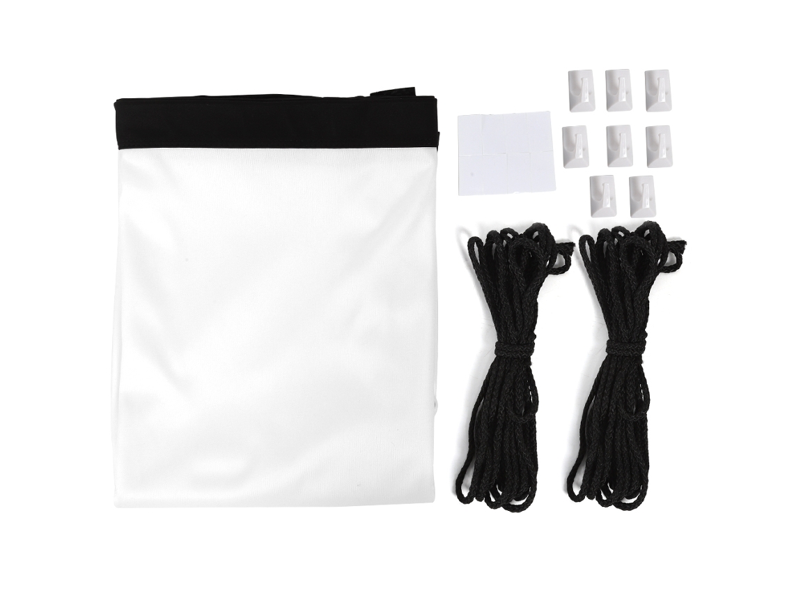 Pantalla De Proyector Plegable 84 Pulgadas 100% Poliéster Blanca Suave Reforzada 4:3 Accesorio Portátil
