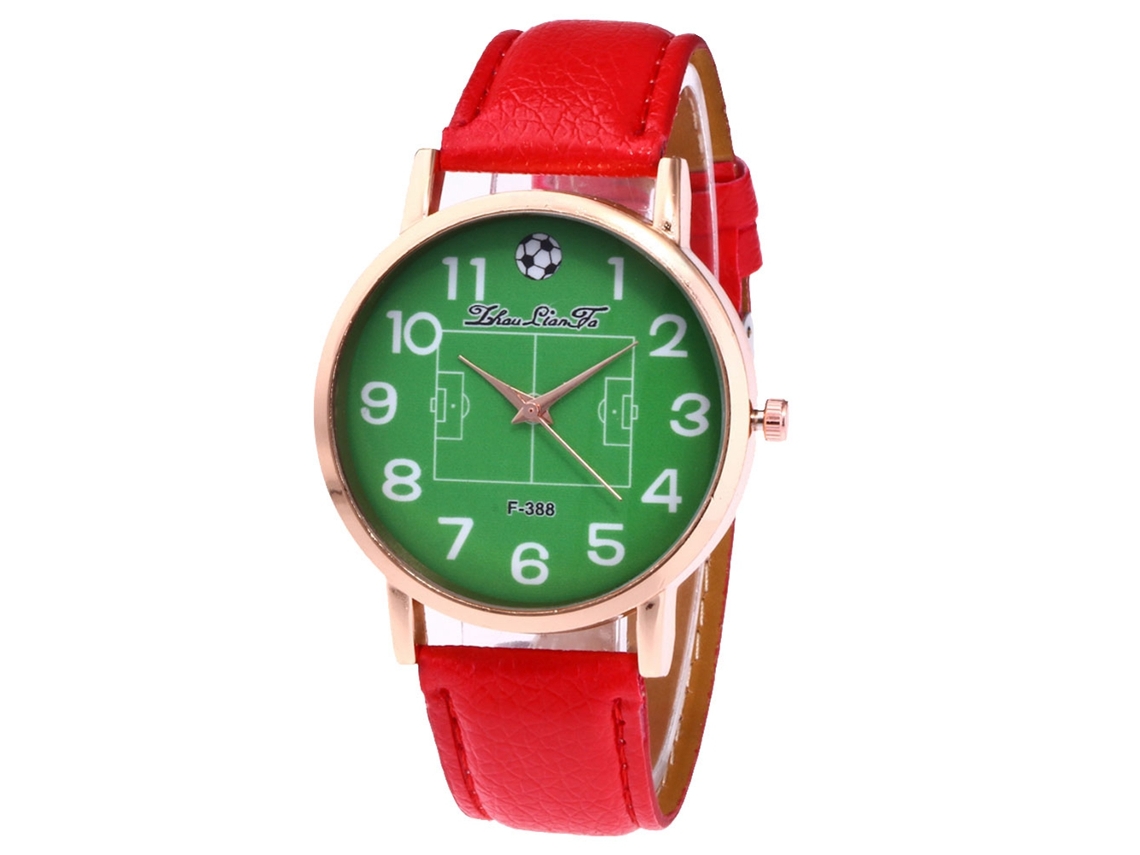 Reloj De Cuero Lichee Para Mujer Y Hombre Impermeable Cuarzo Rojo