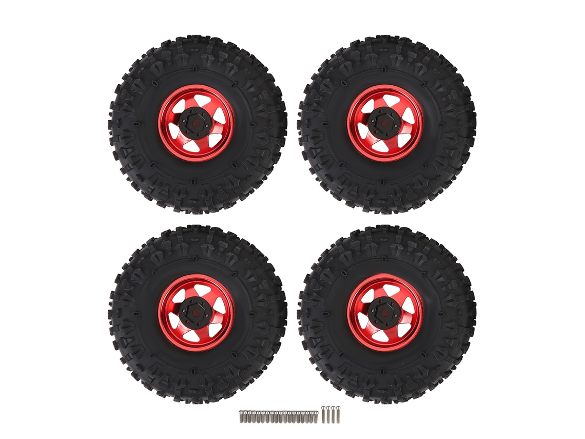 Juego De Neumáticos Rc Crawler De 1,9 Pulgadas Con Llantas Metálicas Para Redcat Axial Scx10 D90 Hpi4