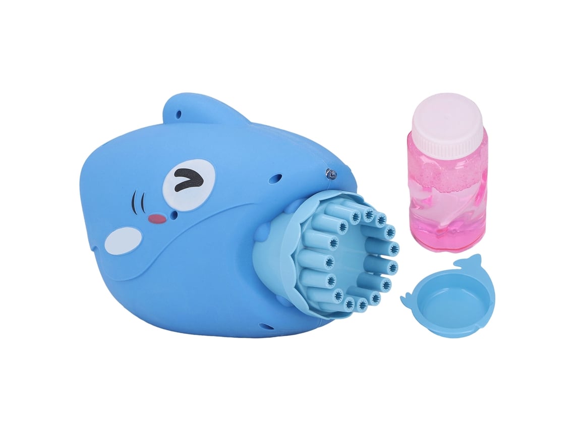 Brinquedo De Bolhas Elétrico Com Ventilador Peixe 15 Buracos Para Crianças Azul
