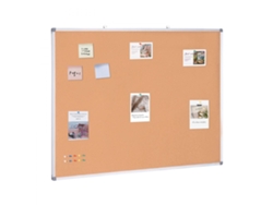 Tablero de corcho de 120x90 cm con marco de aluminio para notas y organización Tekmaquinas
