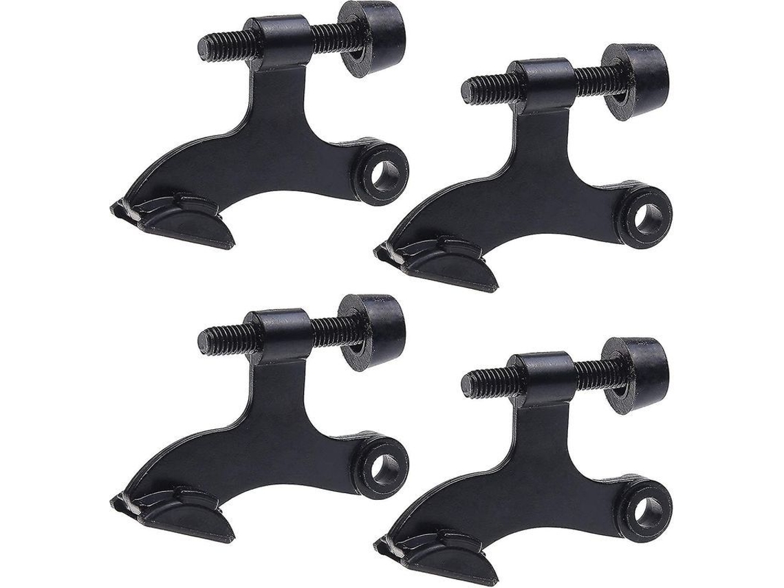 4 Tornillos Negros Para Pasadores De Bisagra Para Puertas Con Cubierta Protectora - Fácil Instalación - Protege La Pared Y La Puerta