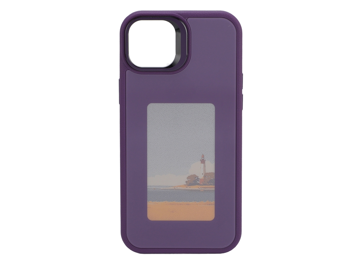 Capa De Telefone Inteligente Diy Tela De Tinta Nfc Anti Queda Tpu Para 14plus Roxo
