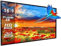 Pantalla De Proyección Plegable 16:9 Blanca Para Tv De Exterior Y Cine En Casa (60 Pulgadas), Interior,