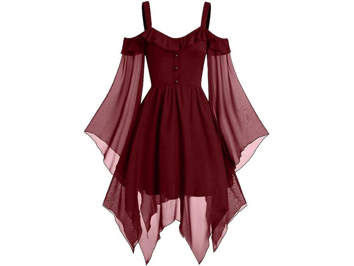 Vestido Gótico Sexy Con Hombros Descubiertos Para Fiesta De Halloween Estilo Renacentista, Talla Grande, Estilo Steampunk.