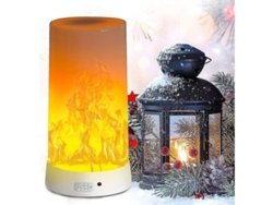 Lámpara Led Con Forma De Llama 2025, Recargable Por Usb, Base Magnética, Resistente Al Agua, Ideal Para Navidad.