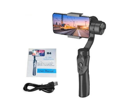 Estabilizador de Gimbal SLOWMOOSE Portátil de 3 Ejes para Smartphone iPhone com Tiro Vertical y Lateral de Angel