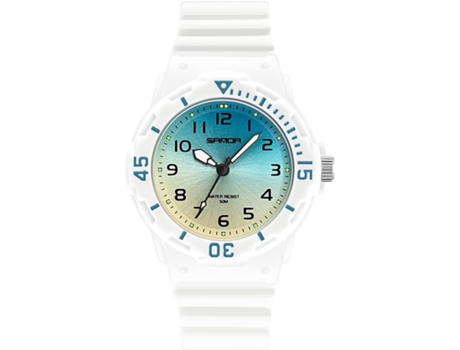 VEANXIN Relojes deportivos de moda para mujer Relojes de pulsera de resina impermeables-Oro blanco