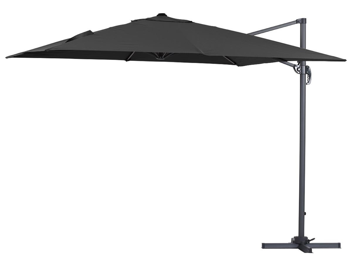 Parasol HABITAT ET JARDIN Sun 3 (Negro - Aluminio y Poliéster - 3x3 m)
