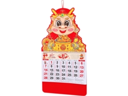 Calendario De Pared Chino, Colgante Del Año Del Dragón Para El Hogar Y La Oficina.