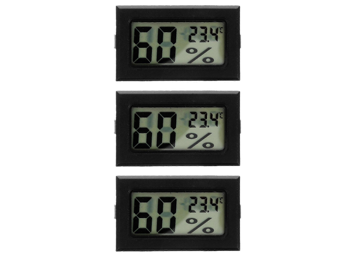 Juego de 3 mini termómetros e higrómetros con pantalla digital para uso en interiores Nostalgia88