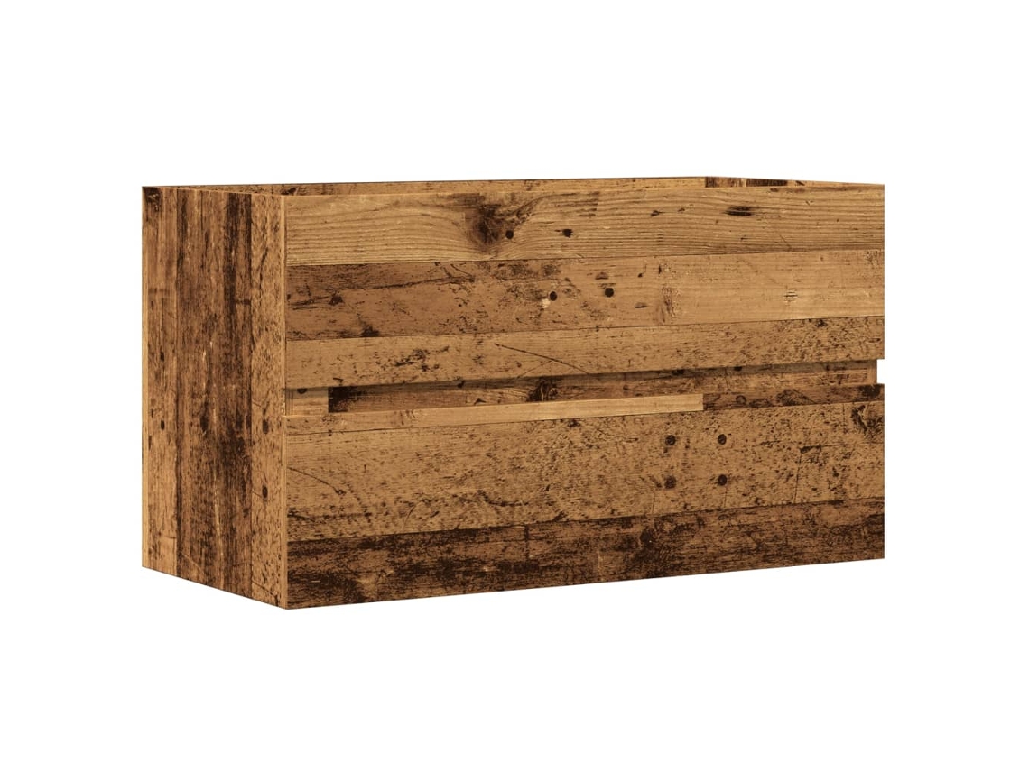 Maison Exclusive - Mueble De Lavabo Madera Ingeniería Envejecida 90x38,5x45 Cm