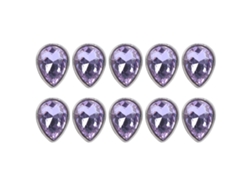 10 Garras De Diamantes De Imitación Con Borde Brillante Para Decoración De Manualidades (morado Claro)
