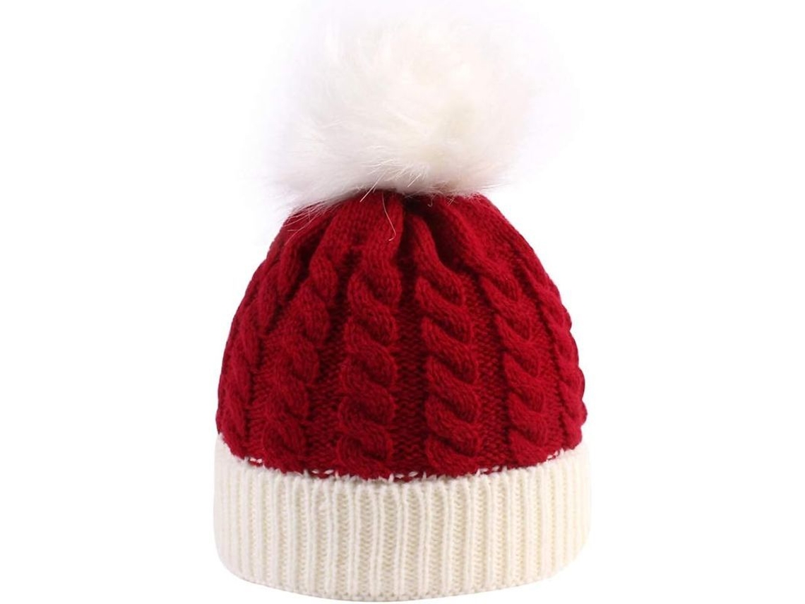 Gorro Navideño Para Bebé Con Detalle De Ganchillo, Gorro De Navidad Para Bebés Y Niños: De 0 A 3 Años, Rojo.