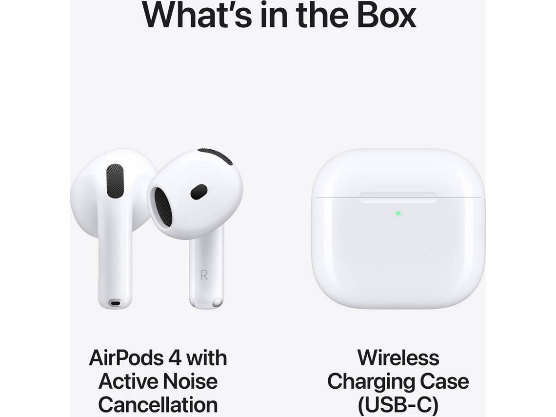 Airpods 4 APPLE (In Ear - Micrófono - Active Noise Cancelling