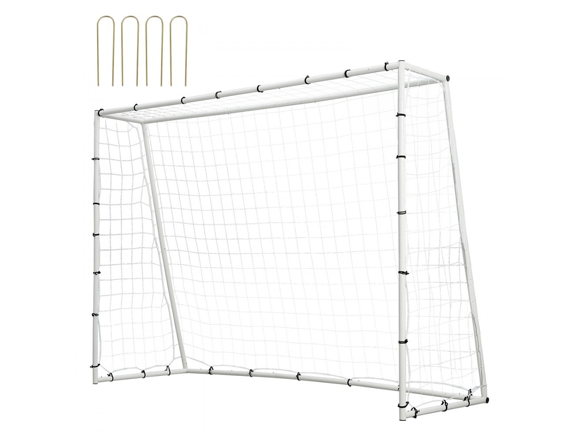 Reboteador de fútbol de 2,4 x 1,8 m con doble red y marco de hierro para entrenamiento Tekmaquinas