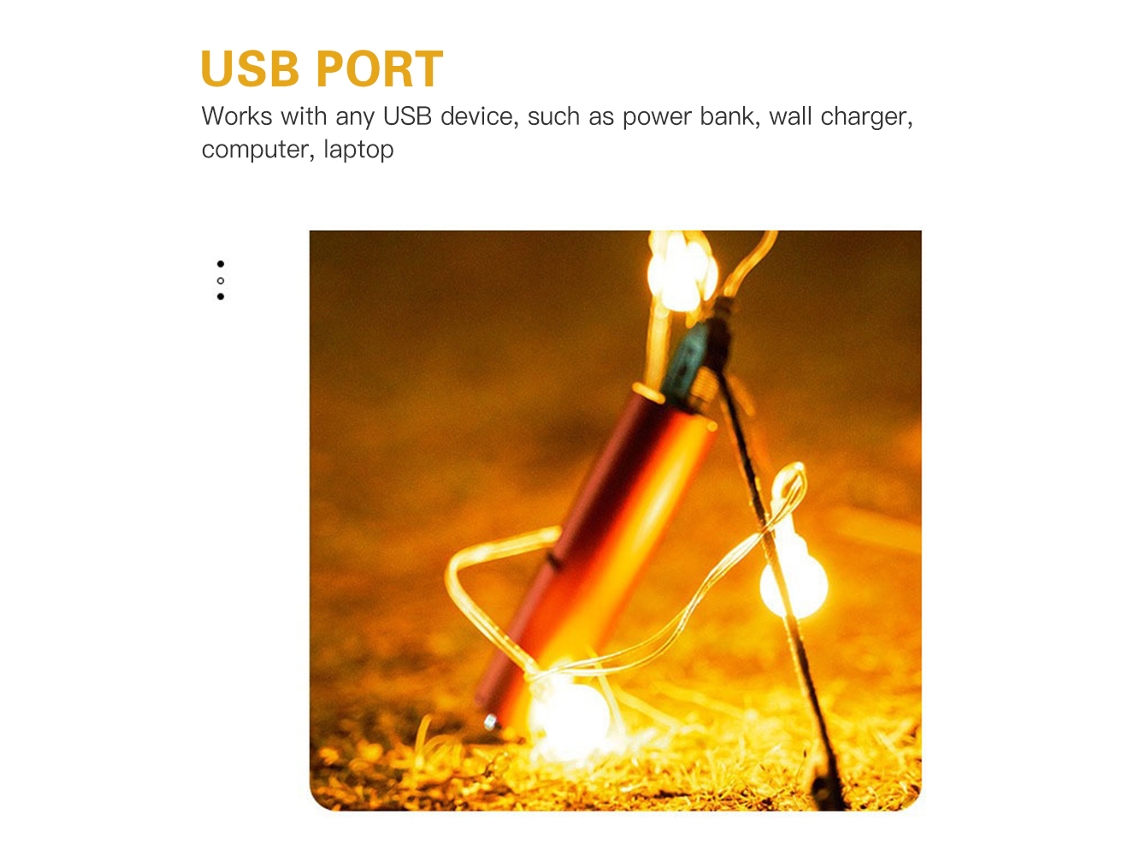Guirnalda De Luces De 10 M, 80 Led, Resistente A La Lluvia, Usb, Para Decoración Interior/exterior, Fiestas Y Cumpleaños.