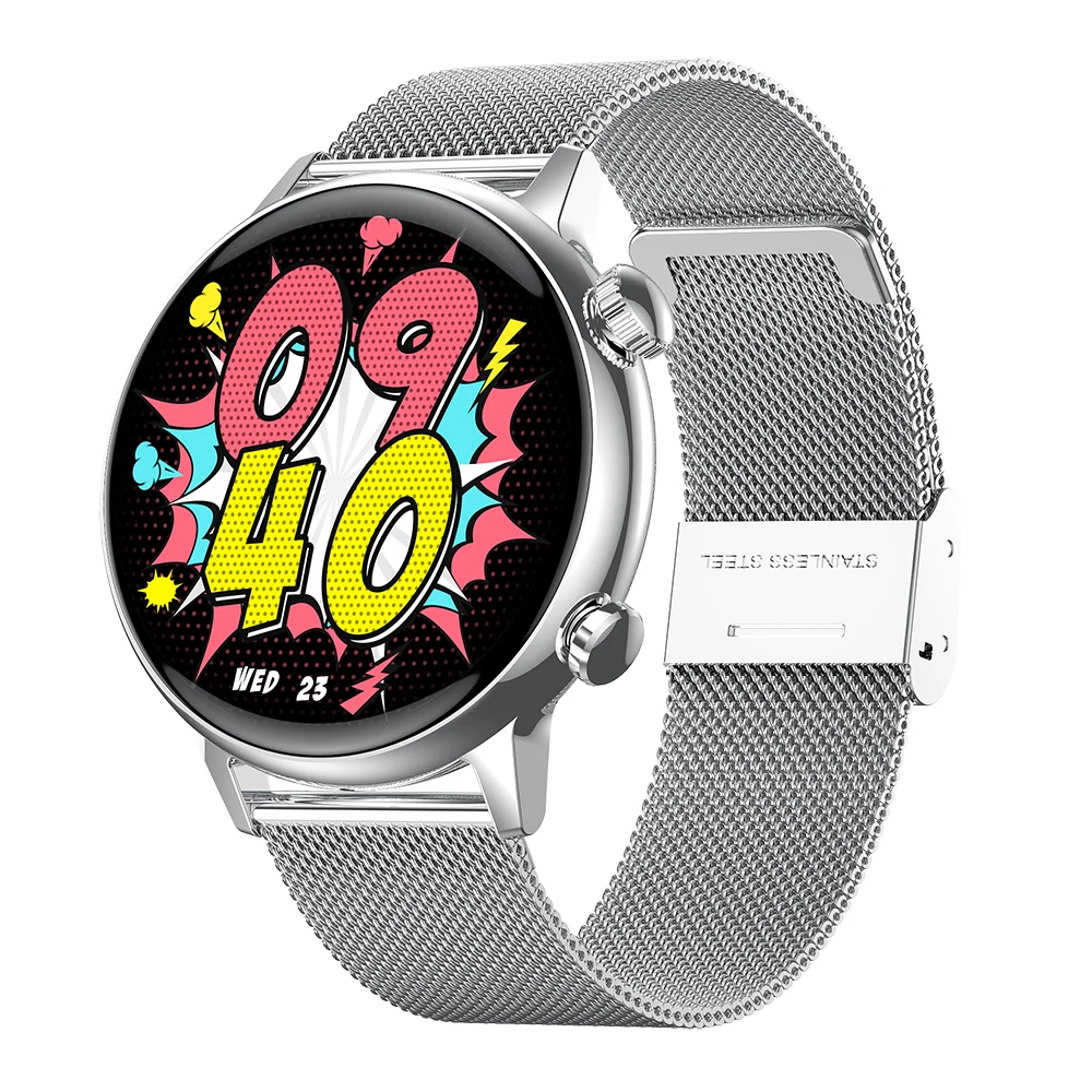(acero Plateado) Smartwatch, Pantalla Retina Amoled De 1,19 Pulgadas