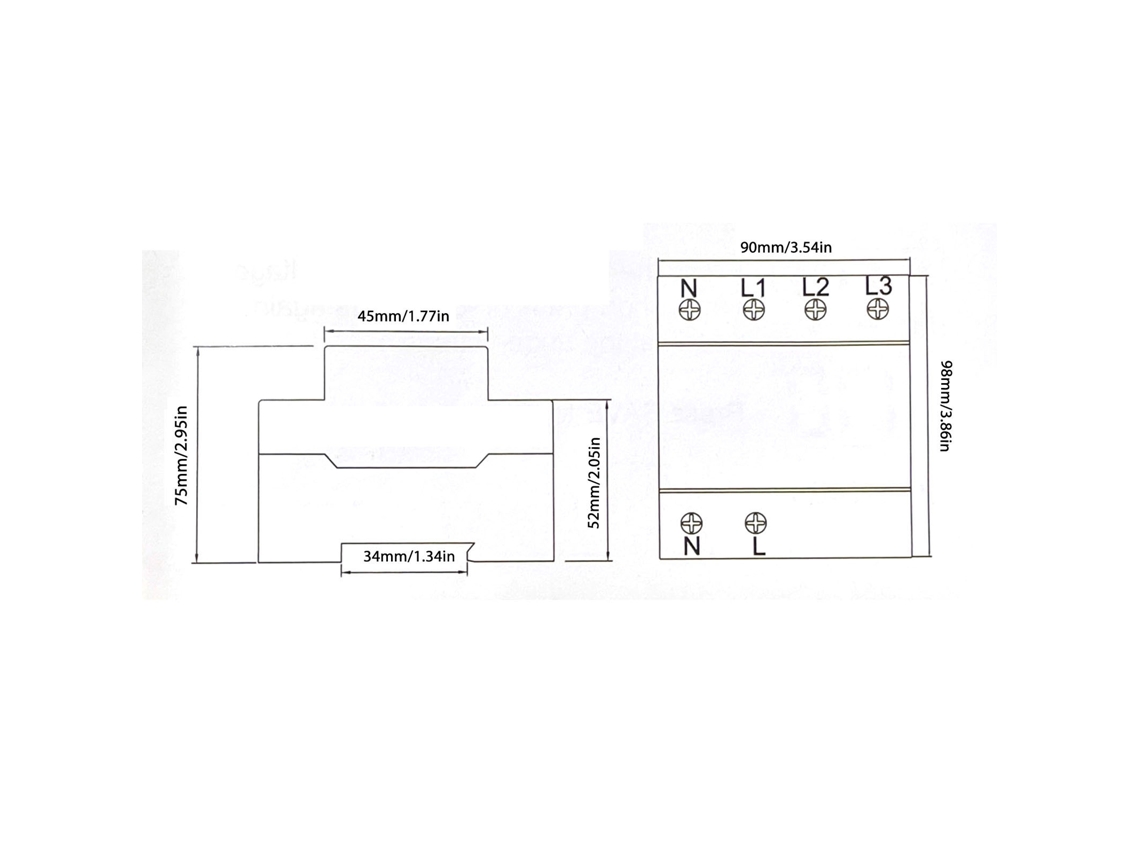 2026dz-interruptor De Transferencia Trifásico Automático Din Rail Con Protección De Sobrecarga Y Baja Tensión Ac220v 63a