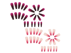 Dos juegos de pegatinas para uñas estilo manicura gradual, herramientas decorativas para uñas como regalo NEVEANCE