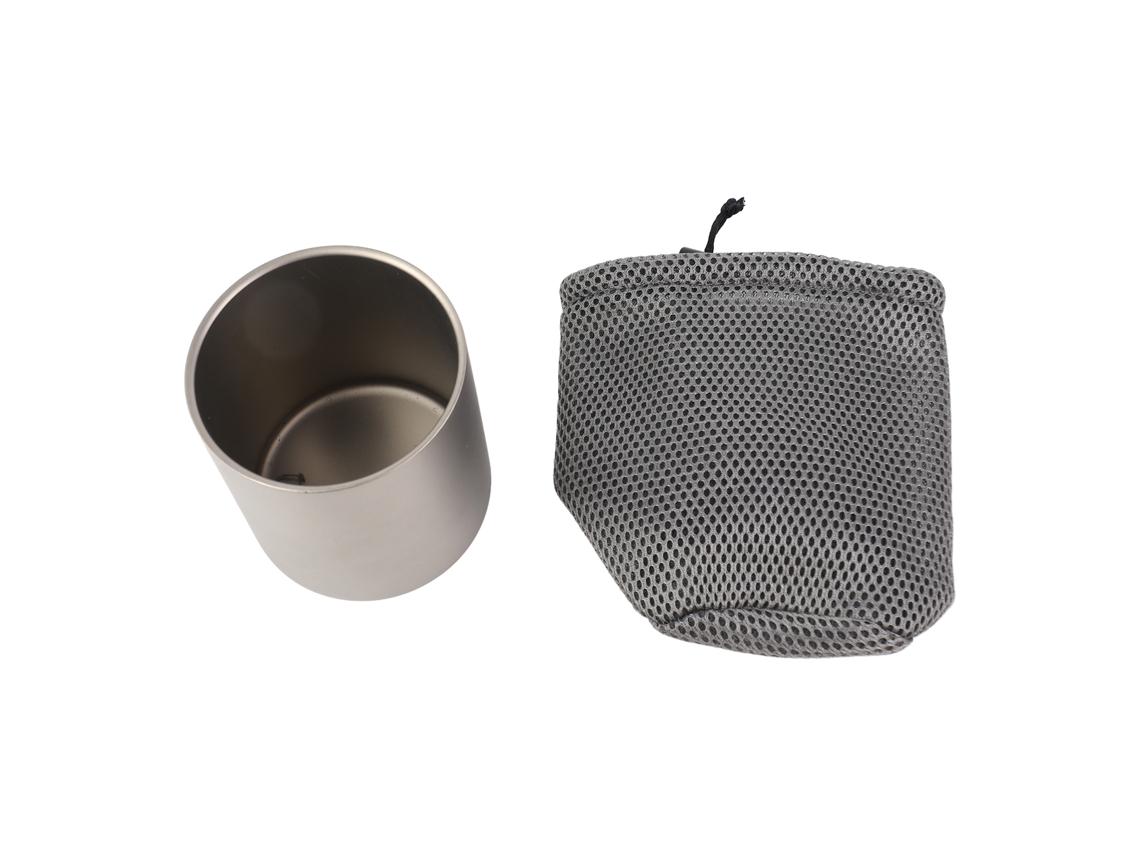 Mali copo de Titânio de Parede Dupla 550ml para Casa Escritório Camping Hiking Mochilão
