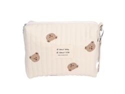 Bolsa De Fraldas Portátil Multifuncional Para Carrinho De Bebê Com Desenho Fofo De Urso