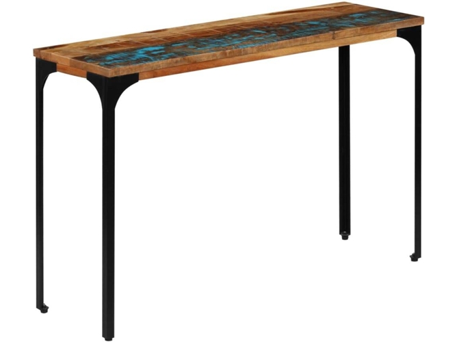 Mesa Consola Art planet madera recuperada maciza 120x35x76cm vidaxl reciclada mobiliario casa