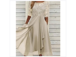 2026-vestido Midi Con Encajes Mangas Cortas Para Ocasiones Especiales Fiesta Boda Casual Verano