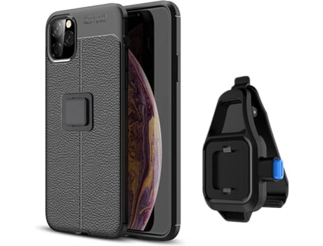 Funda iPhone 11 Pro MAX Rugged Leather con Soporte de Cintura Negro