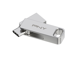DUO LINK unidad flash USB 128 GB USB Type-A / USB Type-C 3.2 Gen 1 (3.1 Gen 1) Acero inoxidable PNY