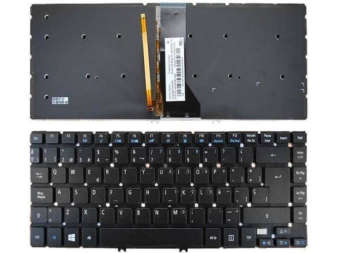 Teclado Retroiluminado para Portátil Acer Aspire R7-572 R7-572G R7-572P Negro