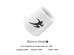 Pulsera deportiva unisex transpirable y absorbente de sudor, ideal para correr y jugar al baloncesto. Mdug (blanco)