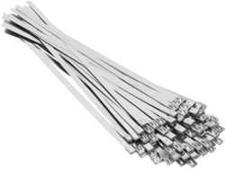 100 Bridas De Cable Con Cierre Recubiertas De Acero Inoxidable De 19.