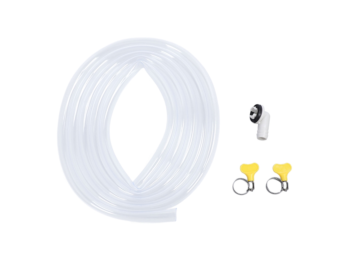 Kit Universal De Manguera De Drenaje De Aire Acondicionado De Plástico A Prueba De Fugas De 3 Metros (10 Pies) Con Conector Y Abrazaderas De Repuesto.