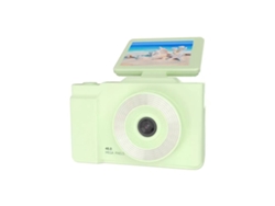 Microcámara digital individual con pantalla abatible, zoom HD de 16x y luz LED verde de relleno.