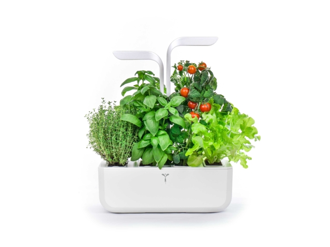 Maceta de Autorriego VÉRITABLE Classic Garden Blanco + 4 Recambios de Semillas en Turba