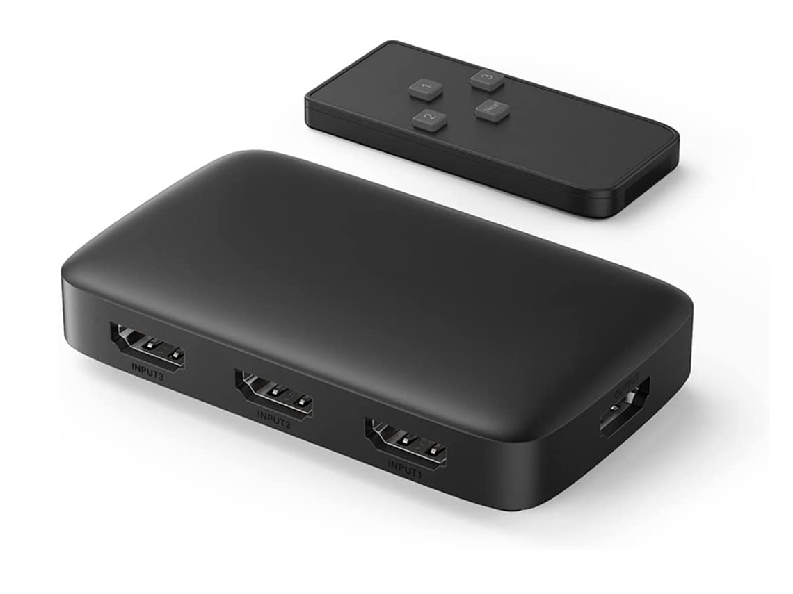 Adaptador Hdmi Switch 4K 30Hz Adaptador Hdmi Switch 3 Entradas CHRONUS HDMI1206-Y2 Negro