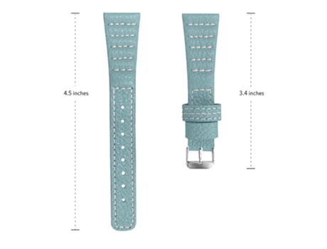 Correa de piel auténtica líneas de costura de onda para TicWatch Pro/Pro 2020/GTX - azul claro