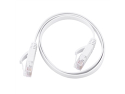Cable De Parche De Red Lan Ethernet Plano Utp Cat6 Rj45 1000m 0.5m Blanco