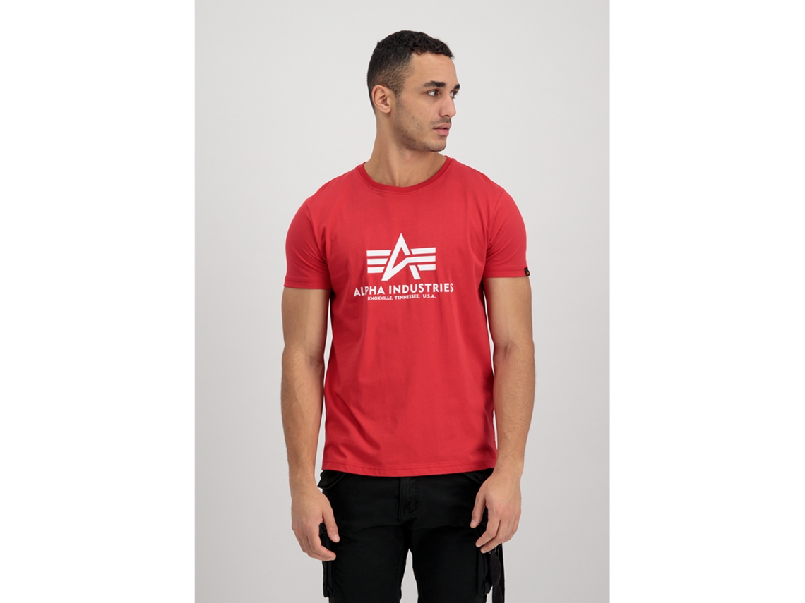 Camiseta ALPHA INDUSTRIES Hombre (L - Rojo)