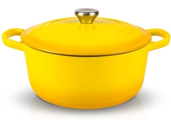 Olla MASTER SWISS Hierro Fundido H (Amarillo - 24 cm - 4.5 L)