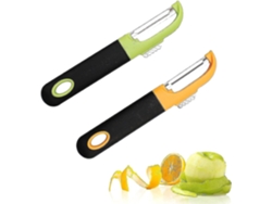 Pelador Universal De Frutas Y Verduras De Acero Inoxidable 304 Con Hoja Giratoria Para Papa Zanahoria Y Frutas De Piel Blanda 2 Piezas