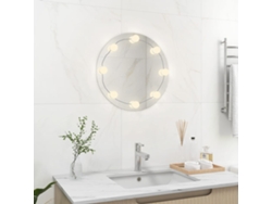 Espejo de Pared con Luces Led Redondas de Vidrio